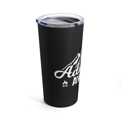 Adventure Awaits Mountains Travel Tumbler Mug Stainless Steel Tumbler Insulated Mountains Await Outdoor Hiking Camping Gift For Nature Lover