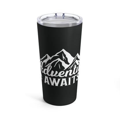 Adventure Awaits Mountains Travel Tumbler Mug Stainless Steel Tumbler Insulated Mountains Await Outdoor Hiking Camping Gift For Nature Lover