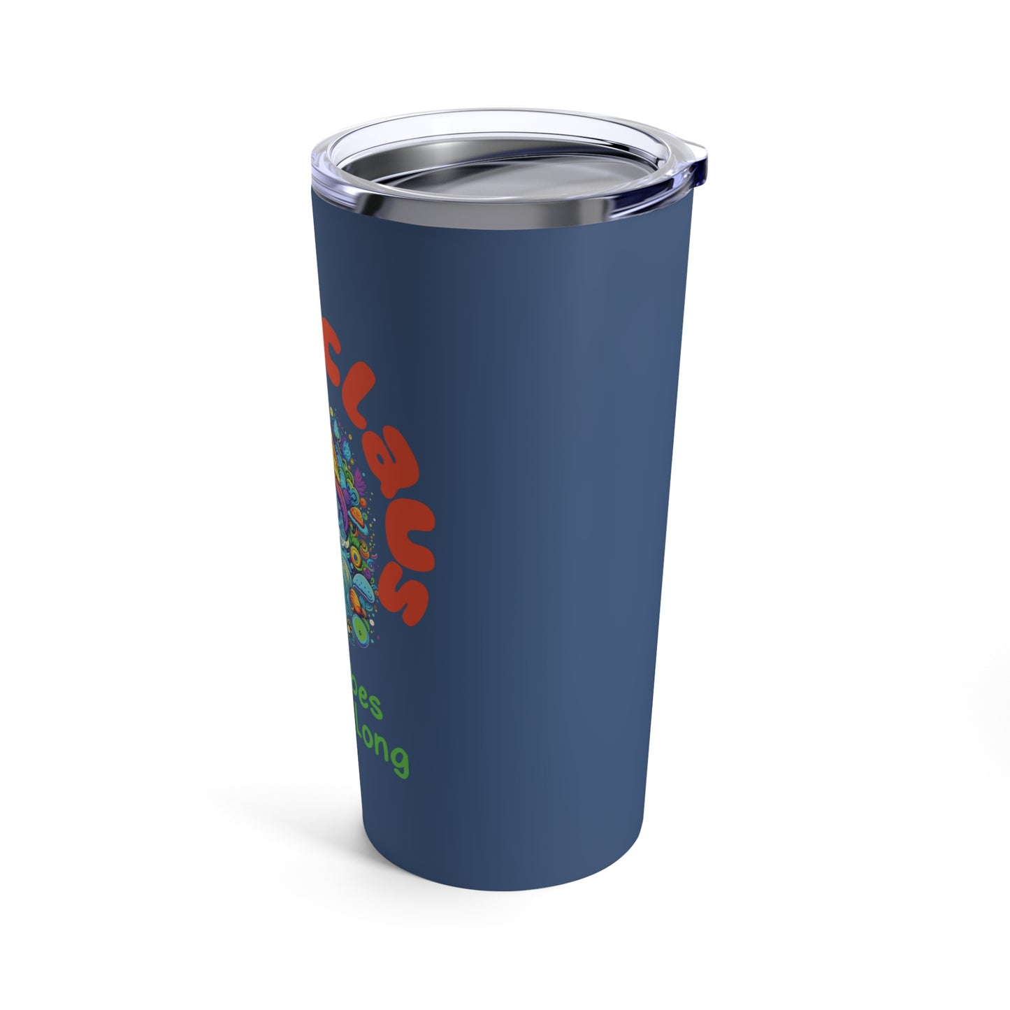 Hippie Claus - Insulated 20 oz.  Travel Mug - Blue