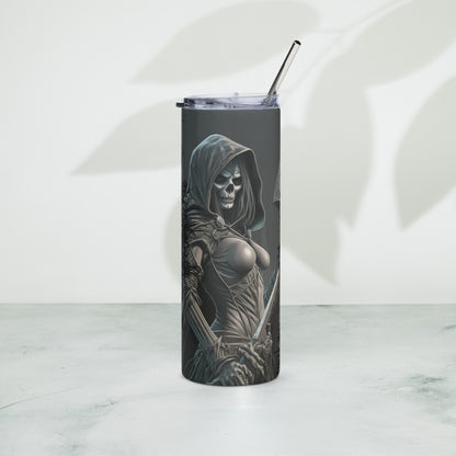 Female Grim Reaper - Stainless Steel 20oz Skinny Tumbler