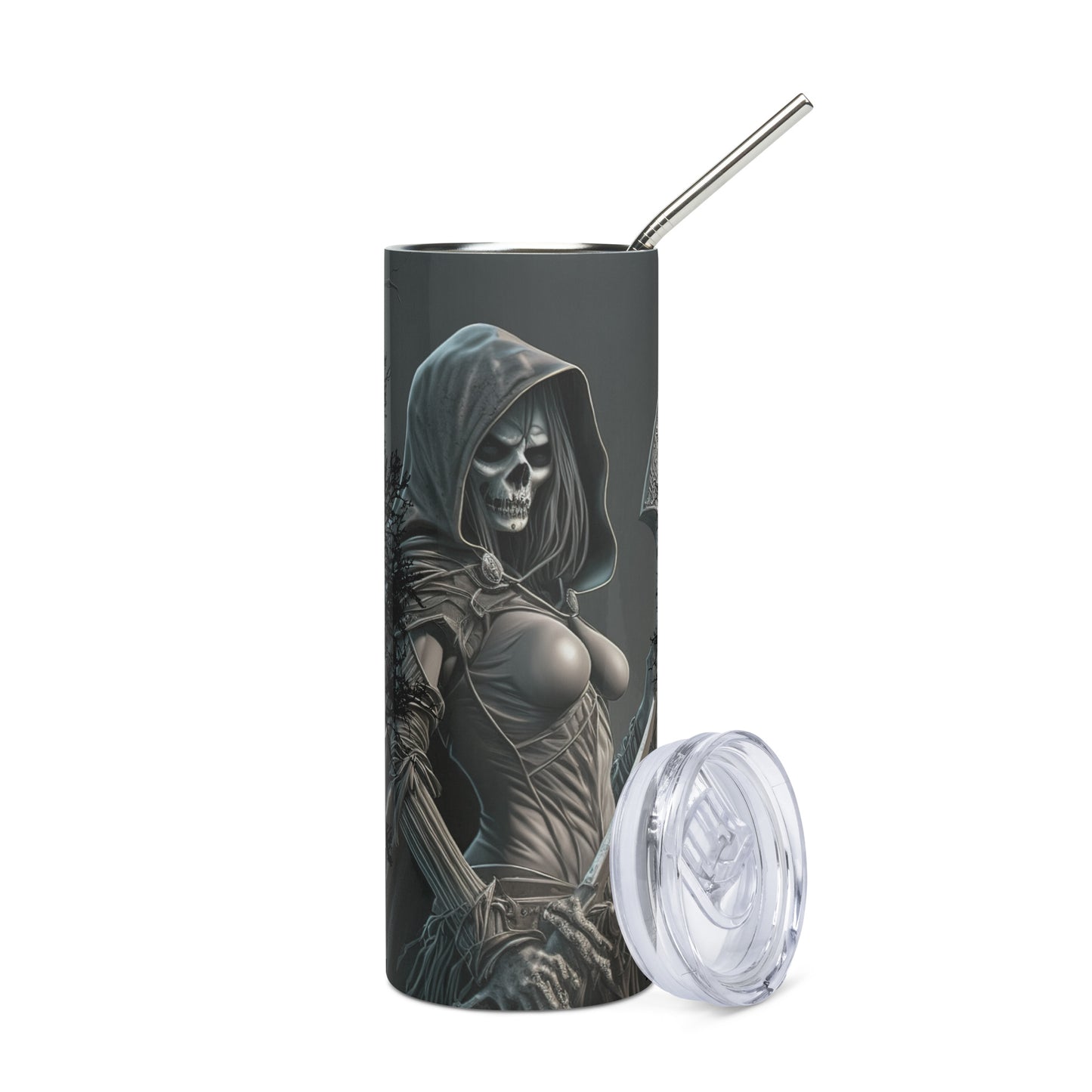 Female Grim Reaper - Stainless Steel 20oz Skinny Tumbler