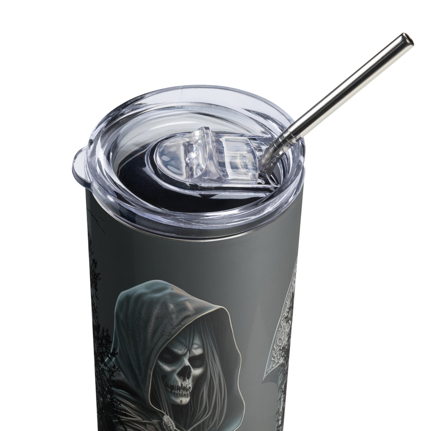 Female Grim Reaper - Stainless Steel 20oz Skinny Tumbler