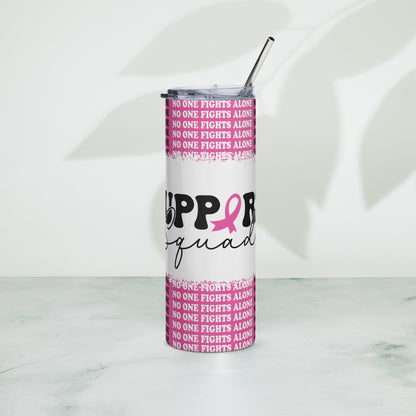 Breast Cancer Support Squad, Warriors in Pink, 20oz Stainless Steel Tumbler