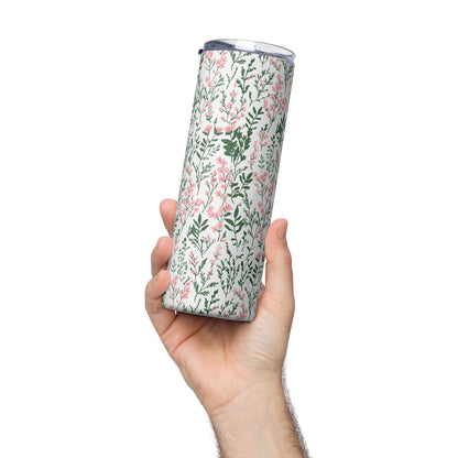 Green and Pink Floral - 20oz Stainless Steel Tumbler